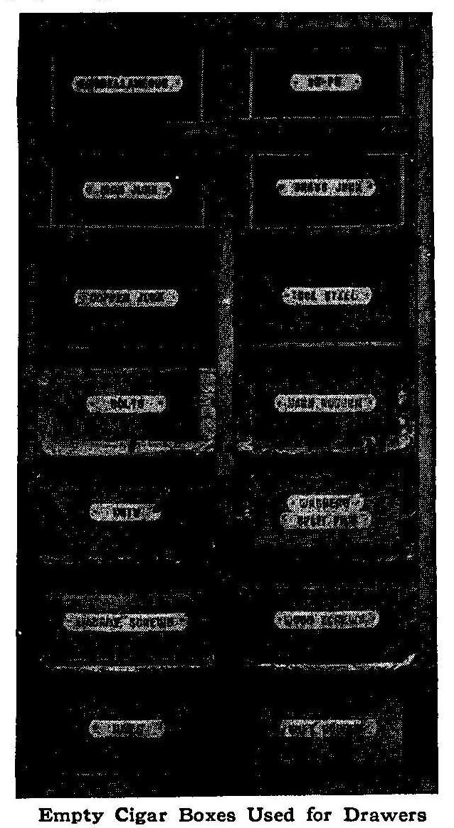 Empty Cigar Boxes Used for Drawers