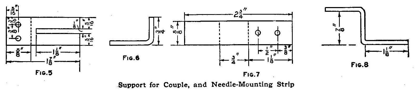 Support for Couple, and Needle-Mounting Strip