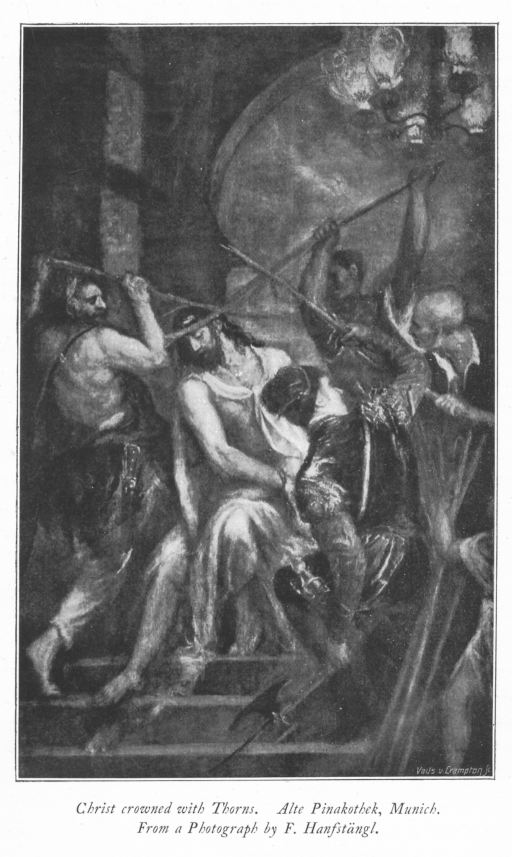 Christ crowned with Thorns. Alte Pinakothek, Munich. From a Photograph by F. Hanfst&auml;ngl.