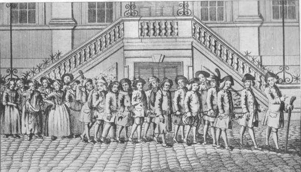 A GANG OF MEN AND WOMEN TRANSPORTS BEING MARCHED FROM
NEWGATE TO BLACKFRIARS