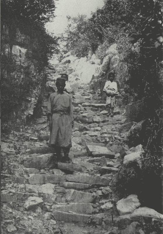 IN UNSURVEYED AND LITTLE-TRODDEN Y&Uuml;N-NAN

Picture shows into what a dilapidated condition the roads are allowed to
get; off courier roads, this is what you get.