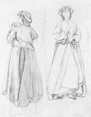 Pencil Studies from the Artist's Sketch Book
