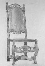 Louis XIII chair now in the Cluny Museum showing the
Flemish influence.