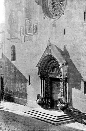 XII. A Portion of the Fa&ccedil;ade of the Basilica at Altamura, Italy.