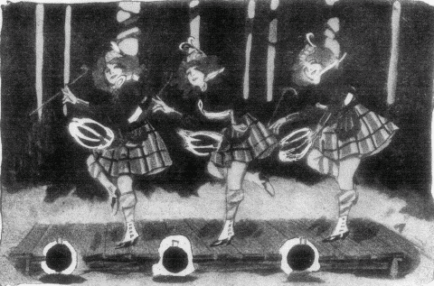 THE ENGLISH THEATRE IN THE FIELD&mdash;"With the permission of French and Kitchener, Hicks's Operetta Company went from London to the front and played before the British soldiers."
