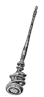 MODERN MEXICAN COCOA WHISK WITH LOOSE RINGS.

(Brought home by the author.)