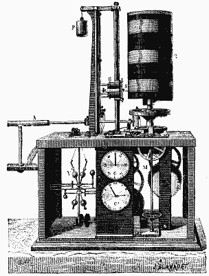 FIG. 14.&mdash;VAN RYSSELBERGHE'S REGISTERING THERMOMETROGRAPH.