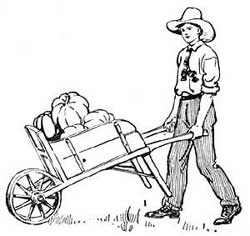 FIG. 99.&mdash;The wheelbarrow lightend labor.