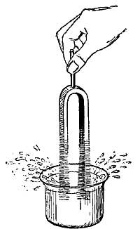 FIG. 164.&mdash;Sprays of water show that the fork is in
motion.
