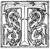 Illuminated letter T Illuminated letter T