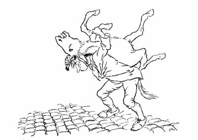 Jack found it hard to hoist the donkey on his shoulders Jack found it hard to hoist the donkey on his shoulders