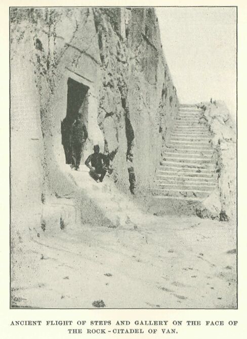 417.jpg Ancient Flight of Steps and Gallery on the Face
Of the Rock-citadel of Van.
