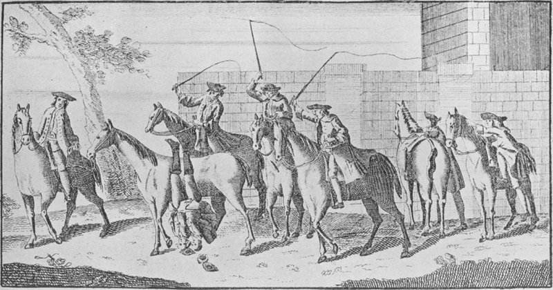 Galley and Chater falling off their Horse at Woodash