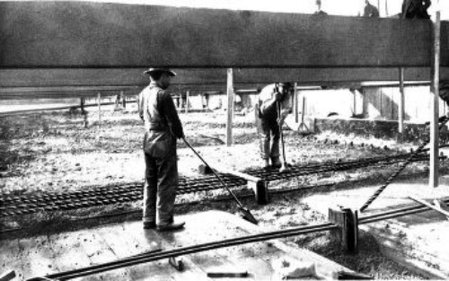 ROOF SHOWING CONCRETE-STEEL CONSTRUCTION&mdash;LENOX AVENUE
AND 140TH-141ST STREETS