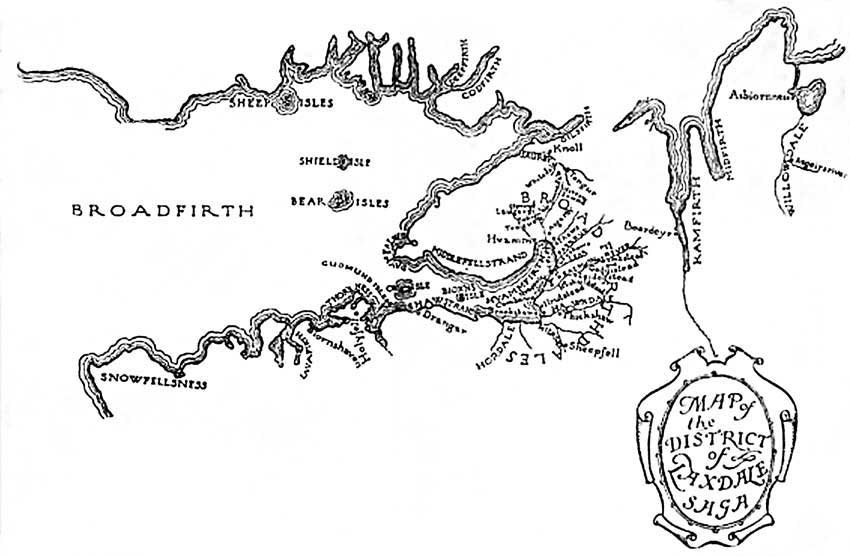 Map of the District of Laxdale Saga Map of the District of Laxdale Saga