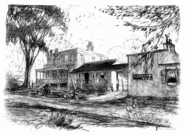The houses were full of the suggestion of an easy-going home life and an informal hospitality. (Back yard of the
former home of General Stephen D. Lee.)