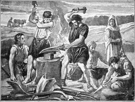 THE ARMING OF THE NATIONS

"Prepare war,... beat your plowshares
into swords, and your pruning hooks
into spears." Joel 3: 9, 10.