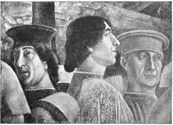 FIG. 33.&mdash;MANTEGNA. GONZAGA FAMILY GROUP (DETAIL).
MANTUA.