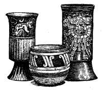 ANCIENT MEXICAN DRINKING CUPS
(British Museum)