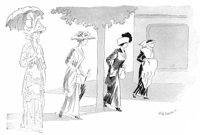 THE WOMAN NEAREST THE WALL HAS ON HER FURS&mdash;IT IS ALWAYS COOL IN THE SHADE