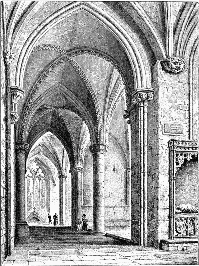 VIEW BEHIND THE ALTAR, LOOKING NORTH. AFTER A DRAWING BY W. H. BARTLETT, 1830. Illustration: VIEW BEHIND THE ALTAR, LOOKING NORTH. AFTER A DRAWING BY W. H. BARTLETT, 1830.