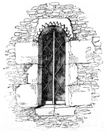 Early Norman Window, Darent Church, Kent, with incipient
zig-zag moulding.