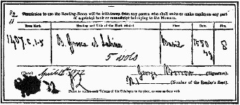 AN APPLICATION FOR A BOOK IN THE BRITISH MUSEUM, WITH
BORROWS SIGNATURE