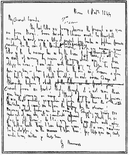 A LETTER FROM BORROW TO HIS WIFE WRITTEN FROM ROME IN HIS
CONTINENTAL JOURNEY OF 1844