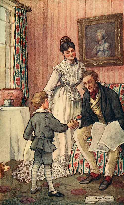 The lank lawyer wagged my hand of a morning, and said, "And how is Miss Eliza's little beau?"