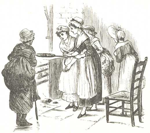 &ldquo;Love Charms.&rdquo;  From Irving&rsquo;s
&ldquo;Bracebridge Hall,&rdquo; 1876.  Drawn by Randolph
Caldecott; engraved by J. D. Cooper