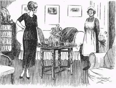 "SHALL I DUST THE BRICKY-BRACK, MUM?"
"NOT TO-DAY, NORAH. I DON'T THINK WE CAN AFFORD IT."