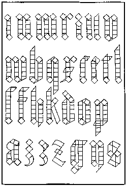 144. GERMAN BLACKLETTER CONSTRUCTION. ALBRECHT D�RER