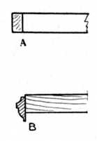 Fig. 7.&mdash;(A) Glued Slip, (B) Glued Moulding.