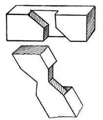 Fig. 54.&mdash;Carpentry Tie Joint.