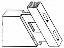 Fig. 173.&mdash;Tenoning Narrow Rail.