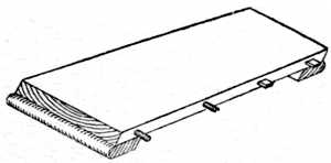 Fig. 204.&mdash;Table Leaf with Dowels.