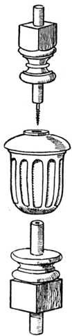 Fig. 349.&mdash;
Method of
Building up
Turnings.