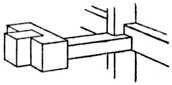 Fig. 378.&mdash;Placing the Key
    Piece to overlap end projection
    of Central Bar.