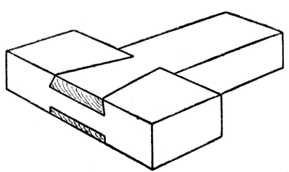 Fig. 382.&mdash;Dovetail Puzzle. The Finished Joint.