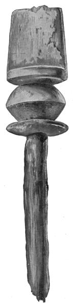 Fig. 357&mdash;Mortuary prayer-stick (natural size)