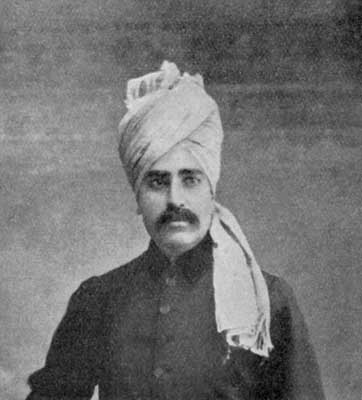 Fig. 123. The late R&aacute;ja Surindar Bikram Park&aacute;sh, K.C.S.I.,
of Sirm&uacute;r.