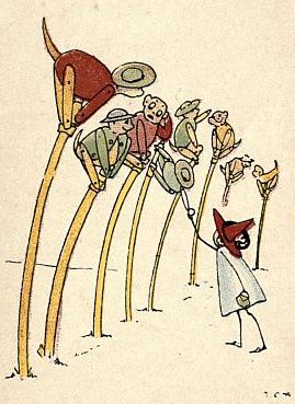 Each jumped&mdash;upon a yellow stick
