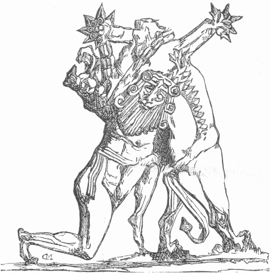 76.&mdash;IZDUBAR AND THE LION. (British Museum.)
