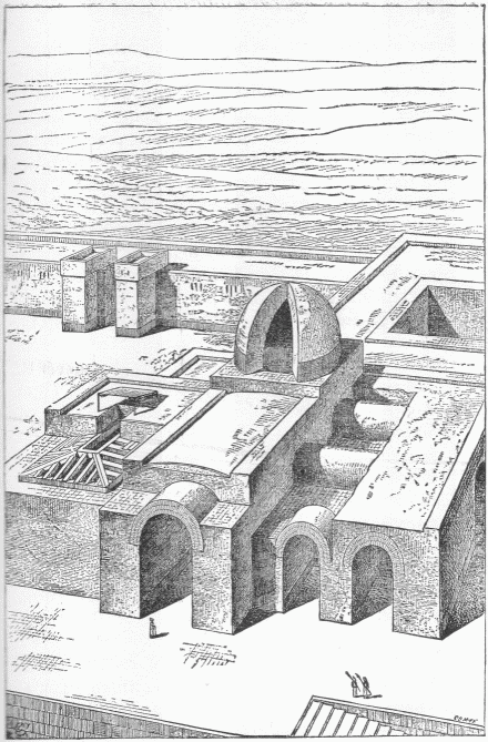 9.&mdash;BUILDING IN BAKED BRICK (MODERN). (Perrot and
Chipiez.)