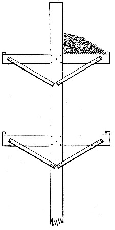 Fig. 207.&mdash;Rack for Storing Reinforcing Bars.