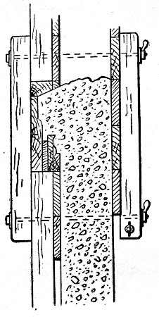 Fig. 295.&mdash;Example of Poor Wall Form Construction.