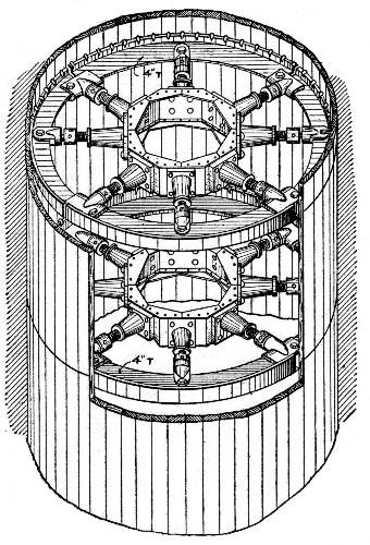 Fig. 54.&mdash;Curbing for Concrete Piers (Jackson Patent).