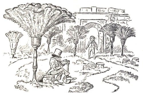 "THE SAVAGE WAS SITTING IN THE SHADE OF ONE OF THE
DUSTERS."