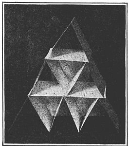 Fig. 4&mdash;Use the tents to make this pyramid.