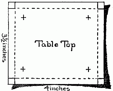 Fig. 21&mdash;A narrow border all around the
table top.